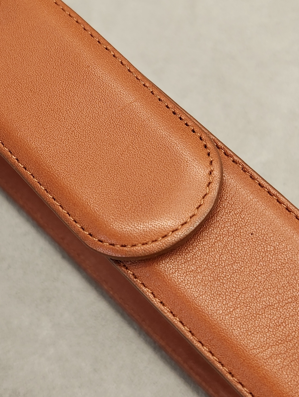 Coach Belt M Brown Cowhide Leather 8500 Solid Brass Golden Tone Buckle Preppy - Picture 4 of 10